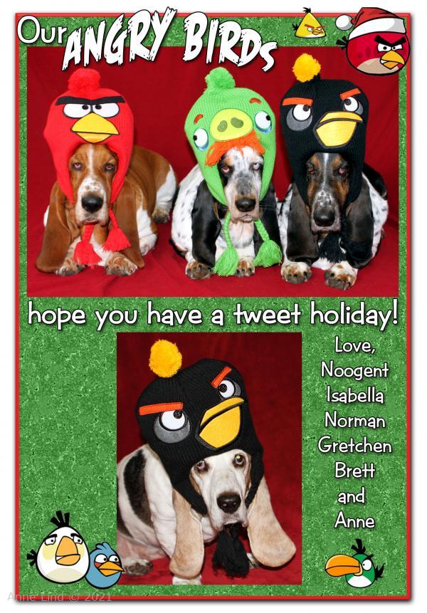 Xmas 2011 Card with Gretchen, Norman, Noogent, and Isabella