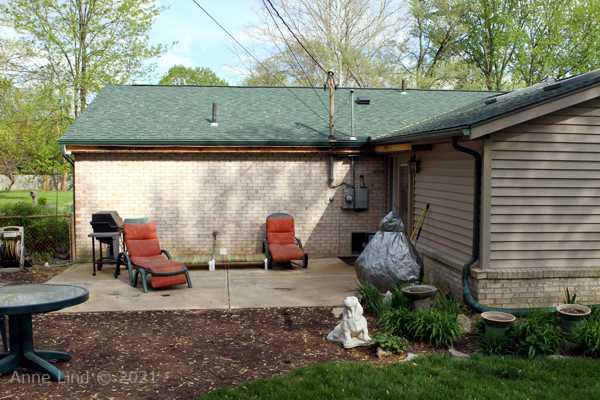 Patio over hang gone