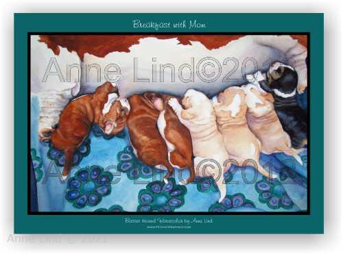 Fetchit Graphics basset hound watercolor painting by Anne Line